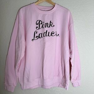Grease Pink Ladies logo women's crew neck graphic sweatshirt. Size XL
